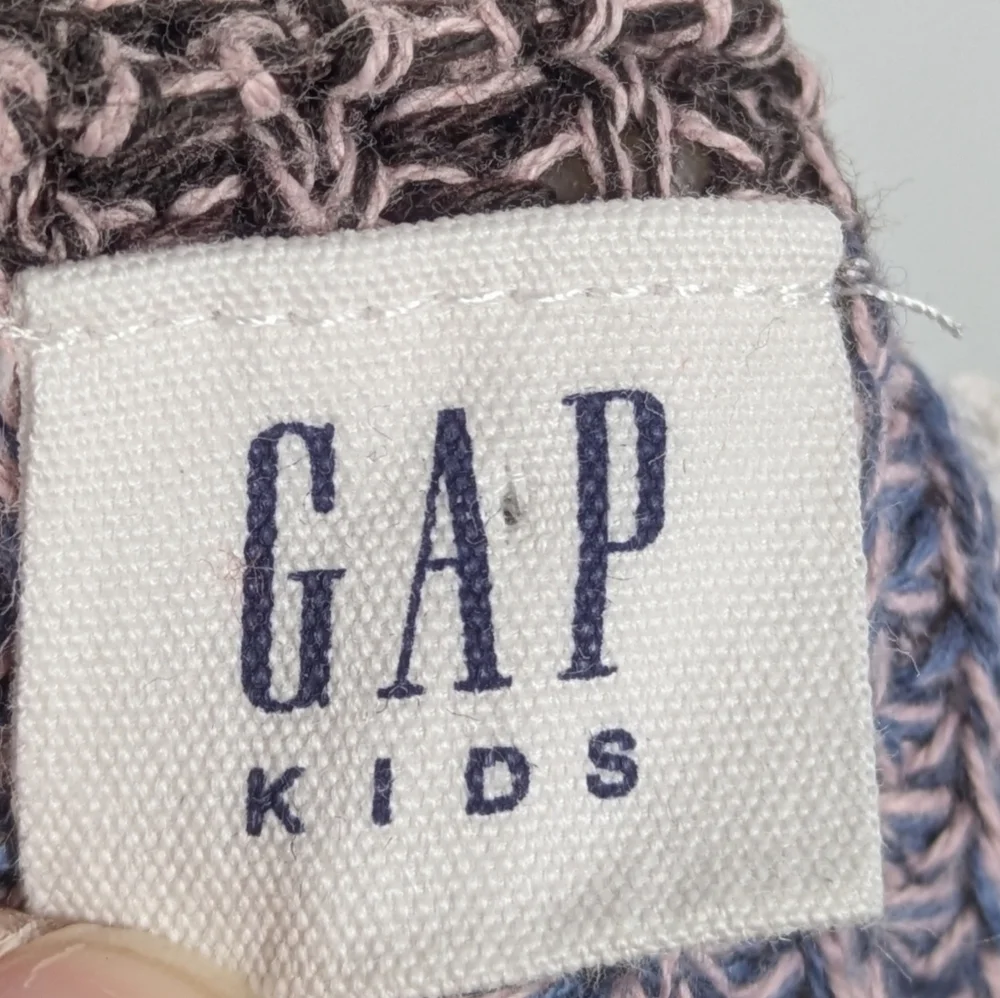 GAP Kids Brown Pink Blue Striped Knit Cotton Sweater 10/11 L